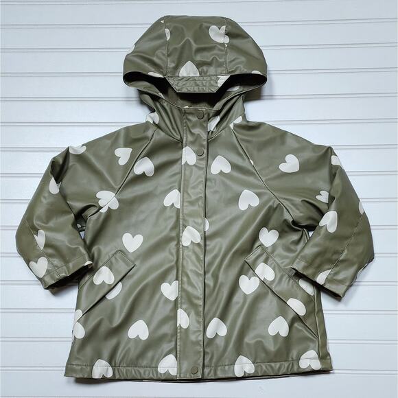 Zara Other - Zara Heart Fleece-Lined Rain Jacket